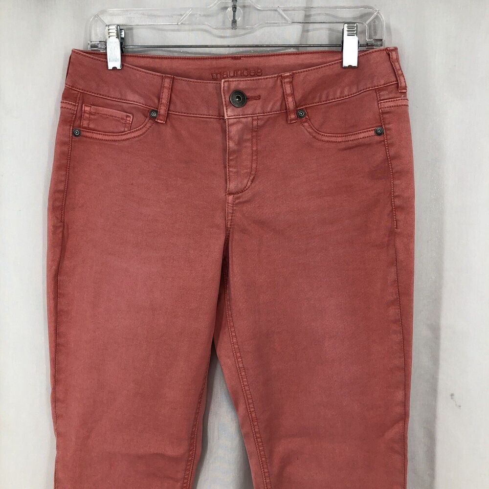 Maurices Salmon Pink Skinny Jeans Stretch Medium 32x30